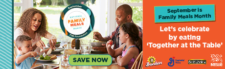 September is National Family Meals Month! Commit to enjoying one more family meal at home each week because family meals strengthen family bonds. With Best Choice, Borden Cheese, General Mills, and Nestle products, you can quickly and easily prepare wholesome and delicious meals. From pantry staples to freezer essentials, you'll find everything you need to make mealtime special. Let's make this September all about more family time around the dinner table.